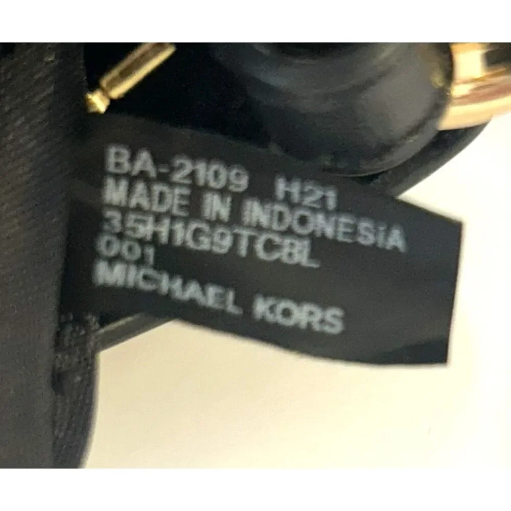 Michael Kors Trisha Medium Pebbled Leather Crossbody Bag Black 35H1G9TC8L